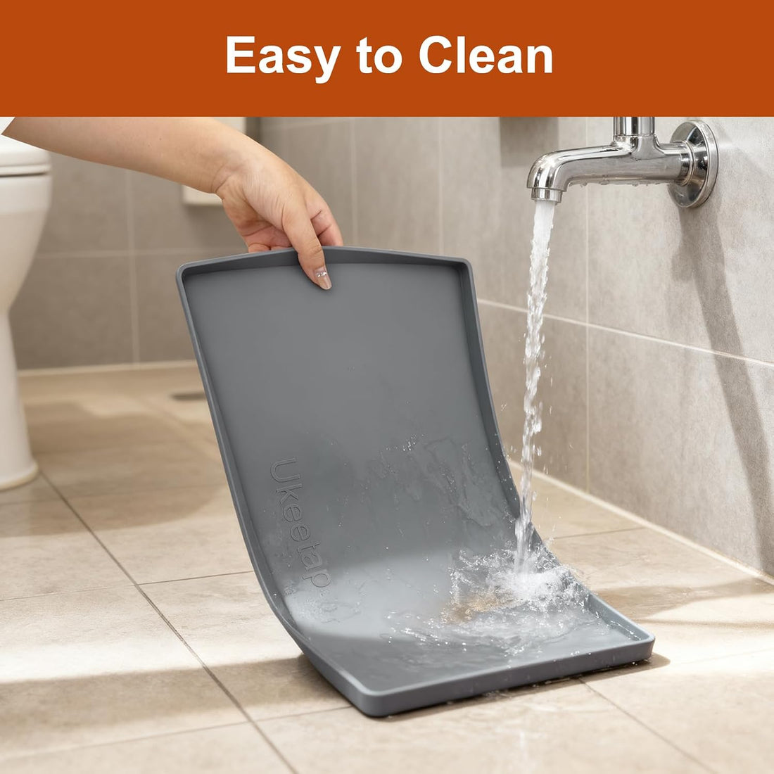 19" x 12" Extra Thick Silicone Mat Waterproof with Raised Edge