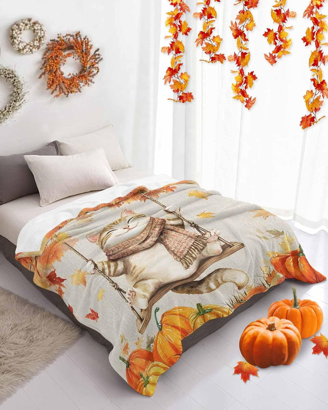 DecorLovee Fall Cat Blanket 30"x40"