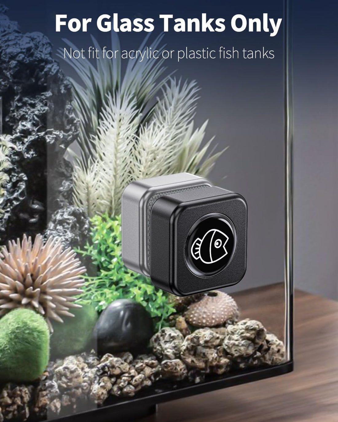 Pawfly Aquarium Magnetic Brush Fish Tank Glass Cleaner 1 Inch Mini