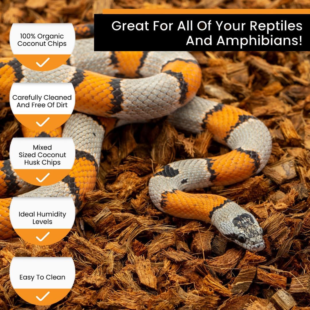 BabiChip Coconut Chip Substrate for Reptiles 12 Quart Loose Small