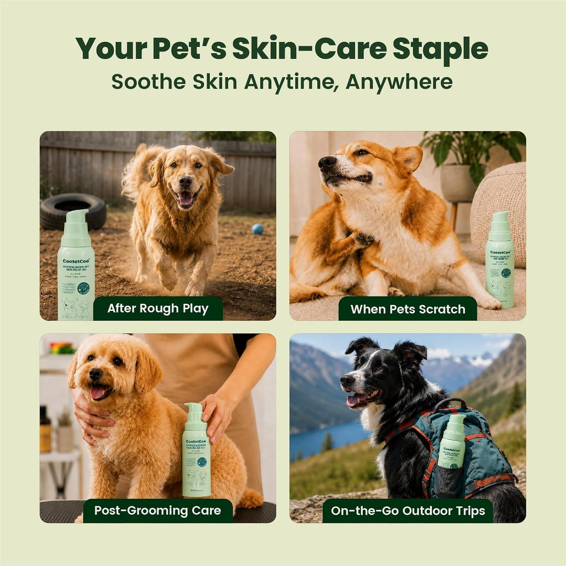 Skin Relief Gel for Dogs & Cats - Hot Spot, Wound, Skin Irritation