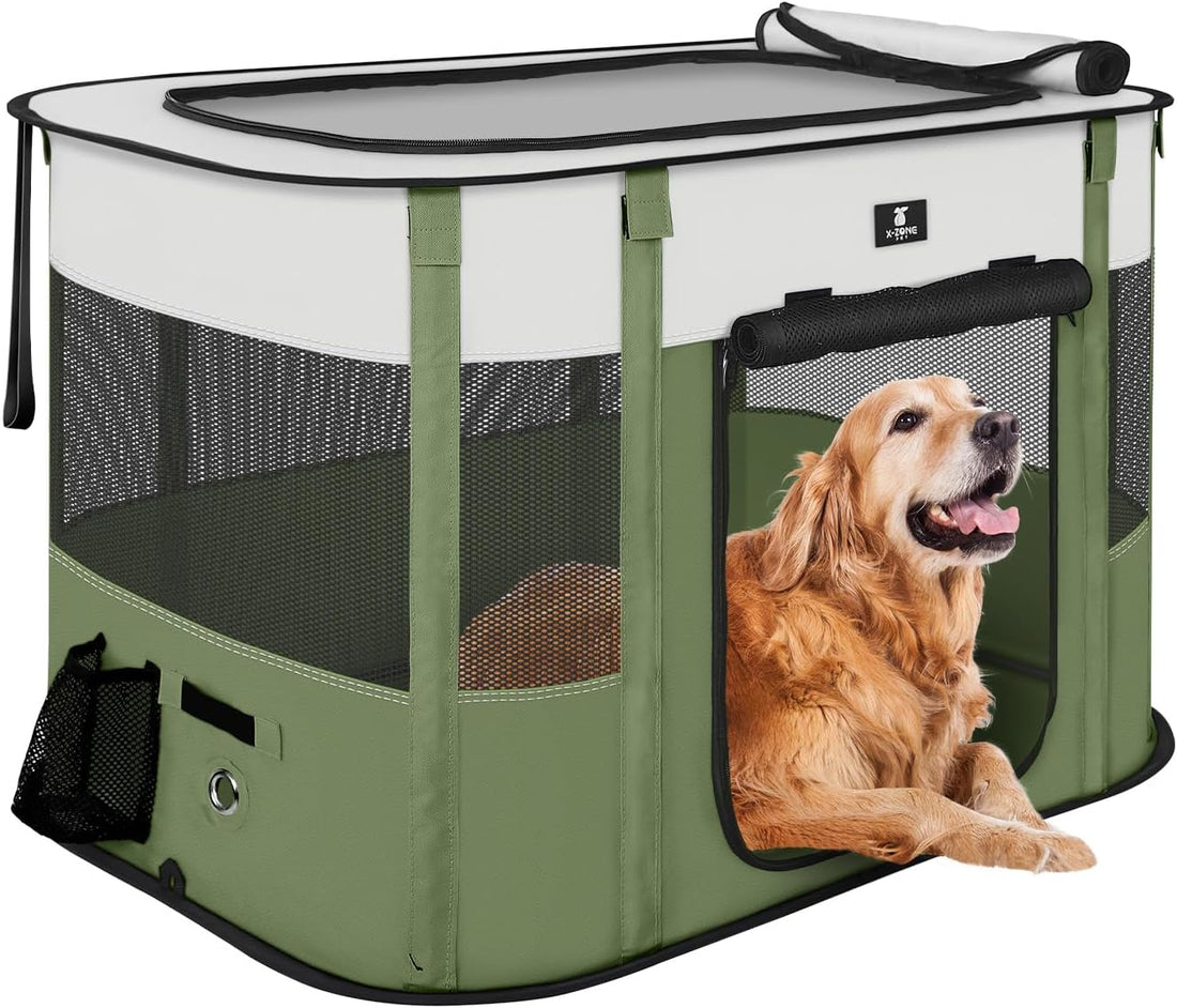 X-ZONE PET Dog Playpen, Puppy Cat Play Pen Portable Foldable