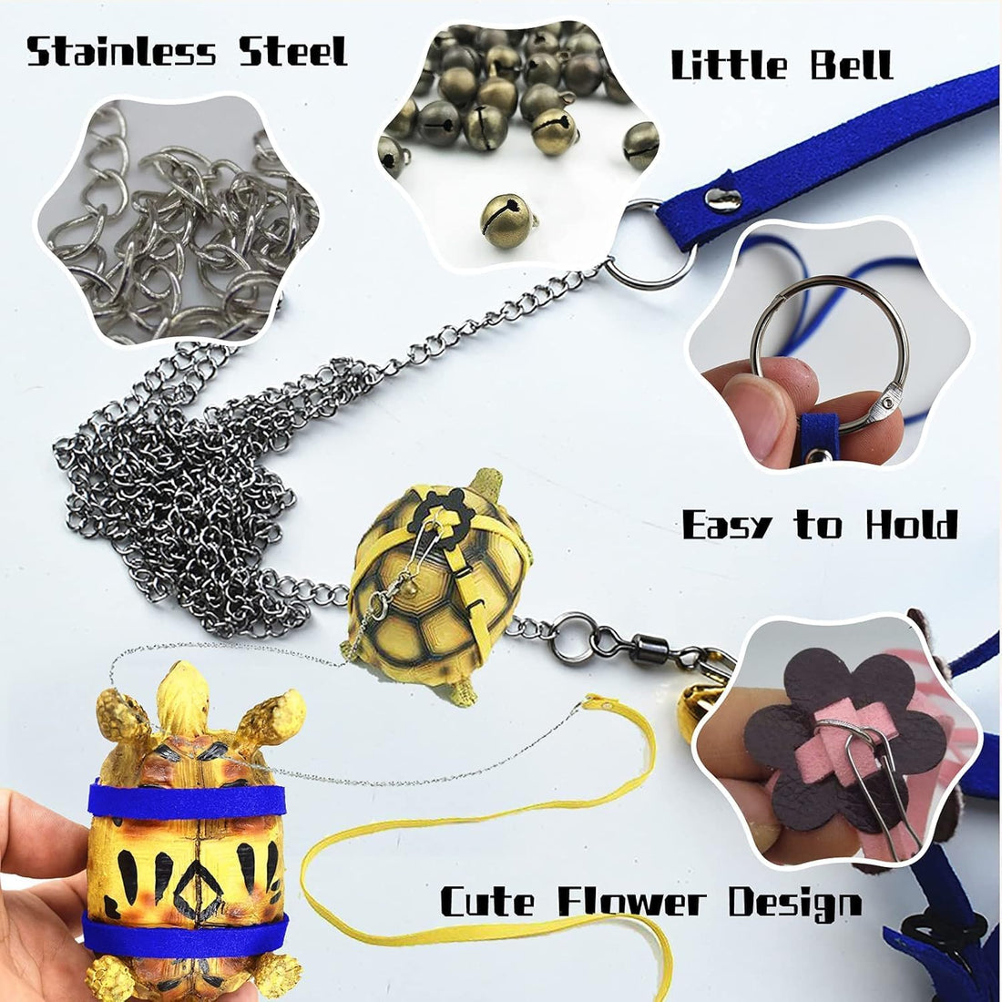 Adjustable Harness & Leash Set Strap for Turtles Small Pet Leash