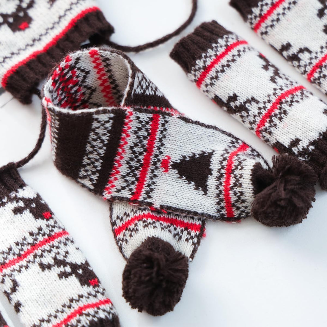 Dog Hat & Scarf Set, Knitted Pet Christmas Winter Warm Caps