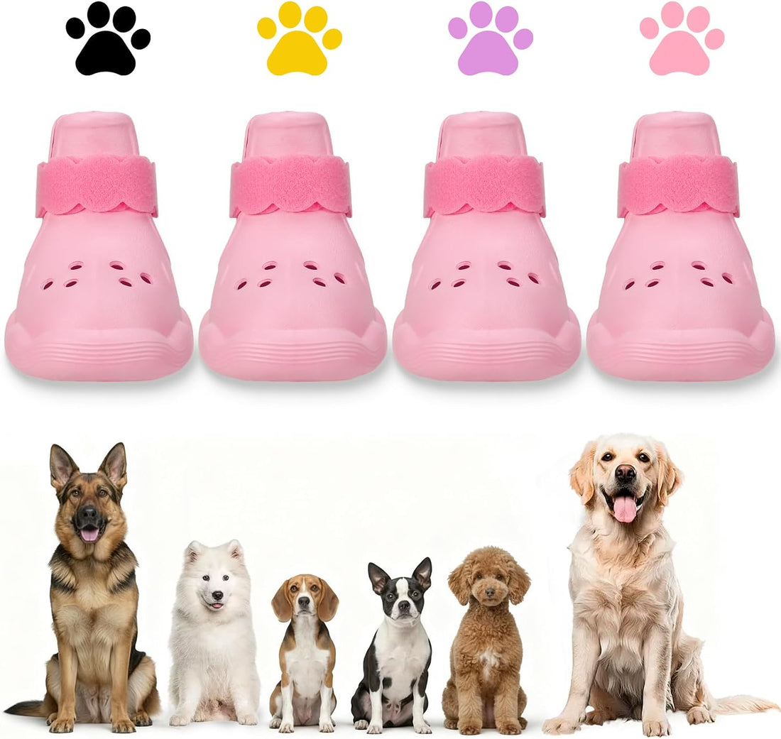 Dog Shoes for Hot Pavement and Snow - Waterproof, Non-Slip