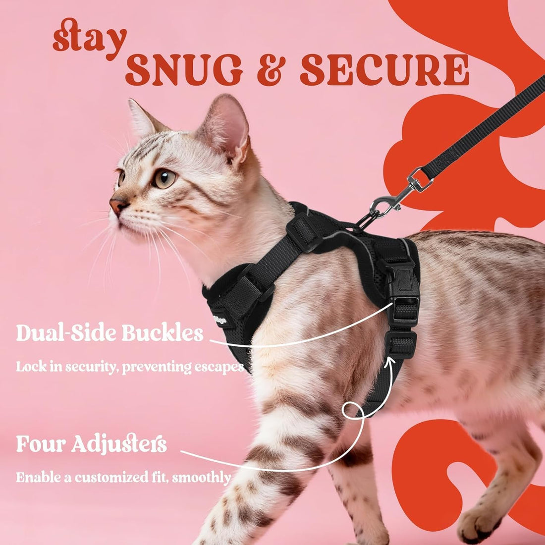 rabbitgoo Cat Harness and Leash Set, Escape Proof Vest