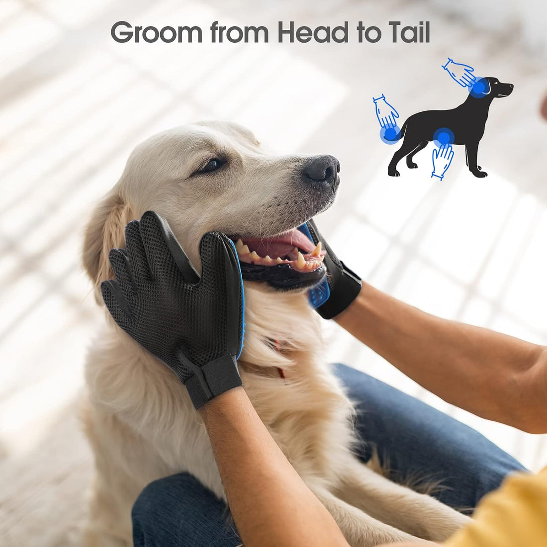 Upgrade Efficient Pet Hair Remover Gloves
