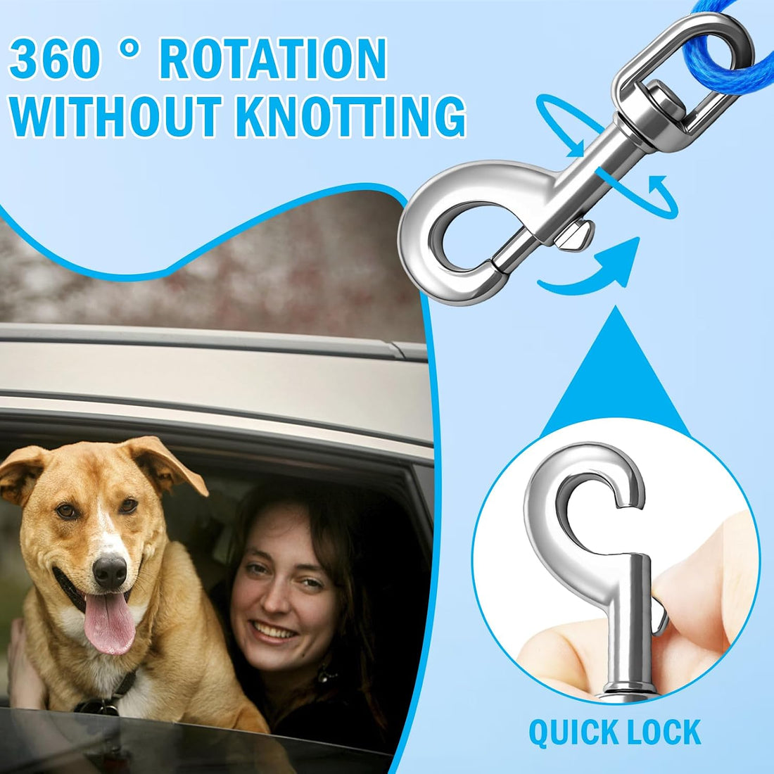 Dog Car Safety Harness, Seatbelt Leash
