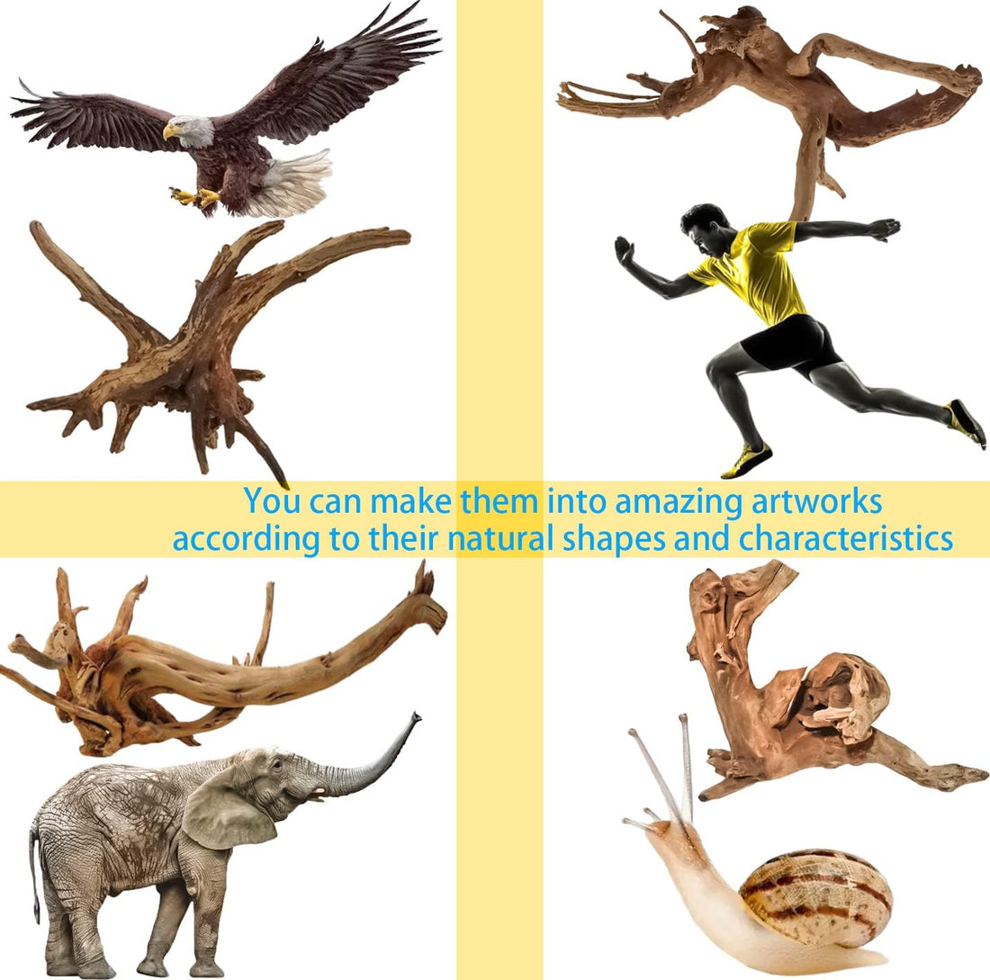 Vmiapxo 8-Pack Natural Driftwood, Sinkable Spider Wood