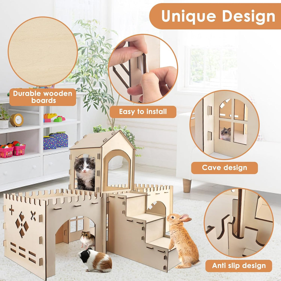 Bissap Wooden Rabbit Hideout Castle