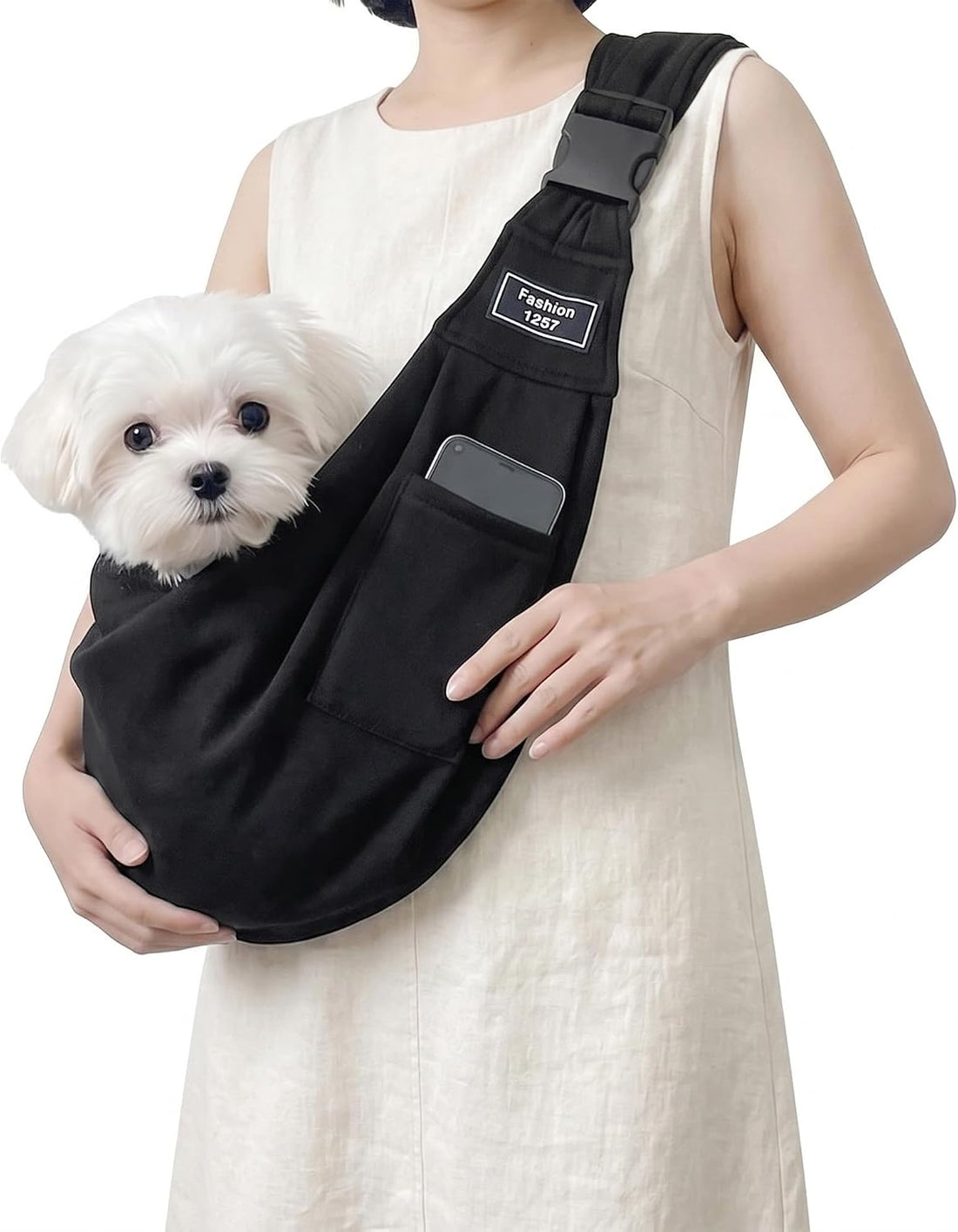 Adjustable Pet Sling Carrier, Anti-Escape Bag for Small Dogs & Cats