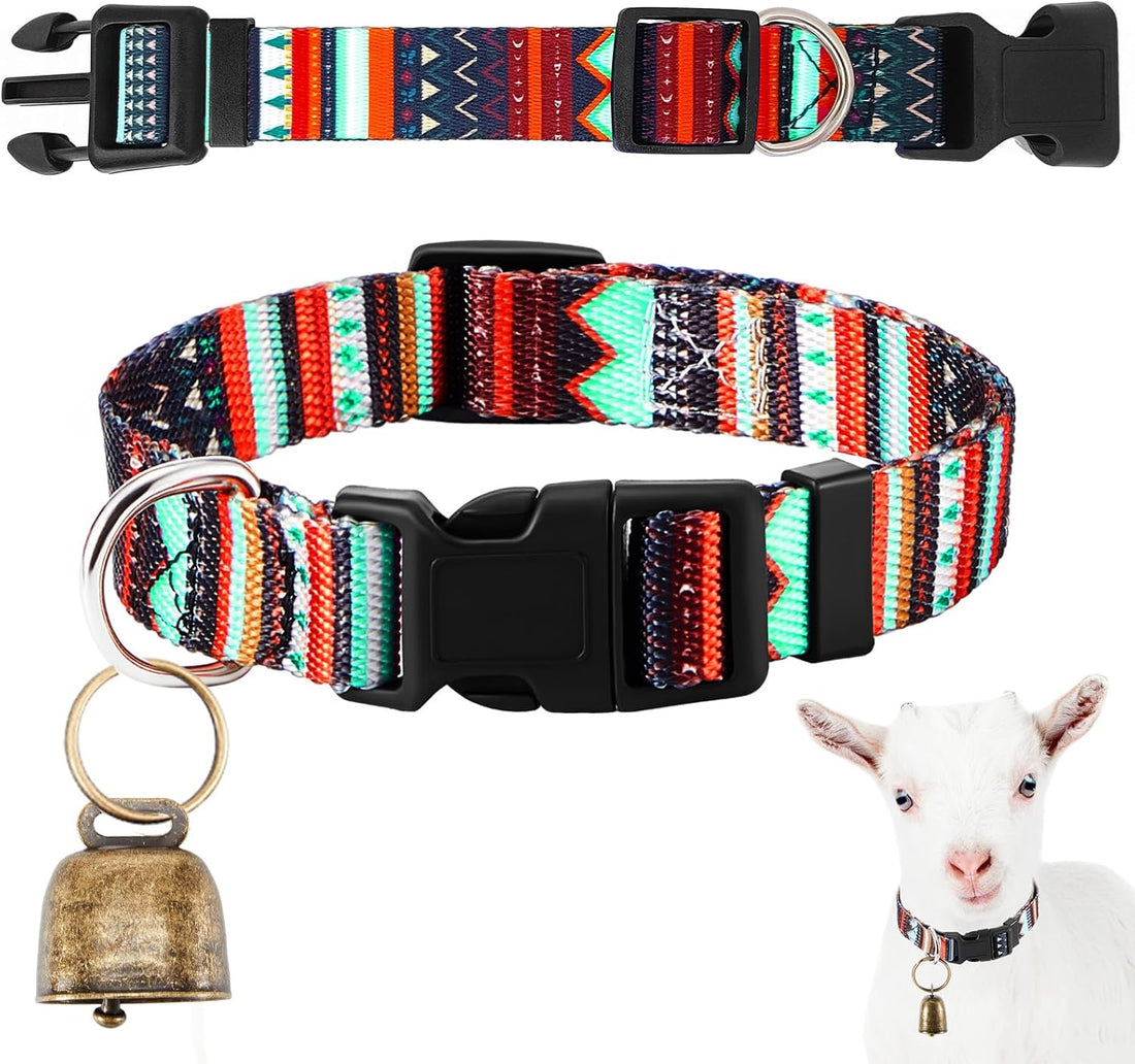 Copper Bell Goat Collar, Geometric Boy Style for Pygmy Goats and Lambs