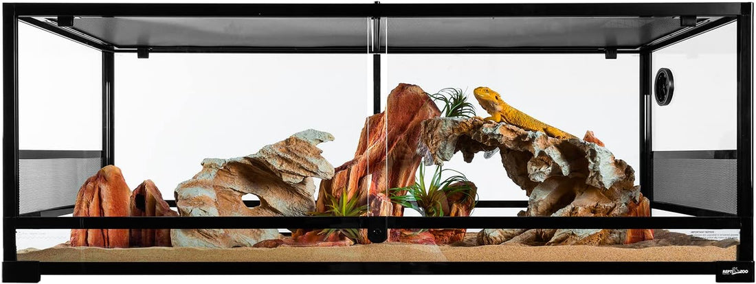 REPTI ZOO Reptile Tempered Glass Extra-Long Terrarium Habitats 48" x