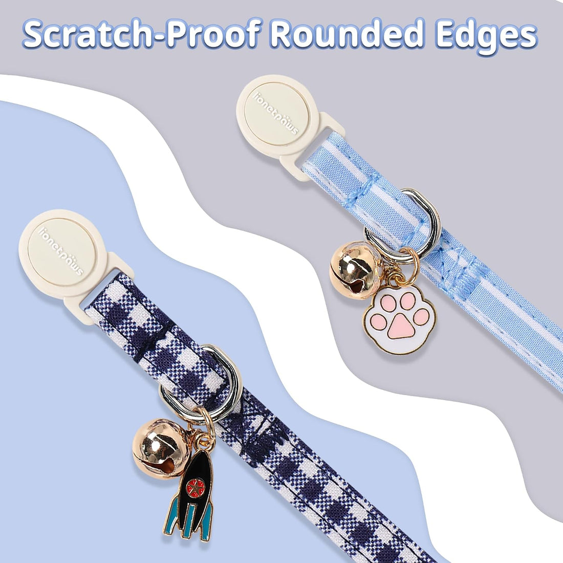 LIONET PAWS 2 Pack Breakaway Cat Collars