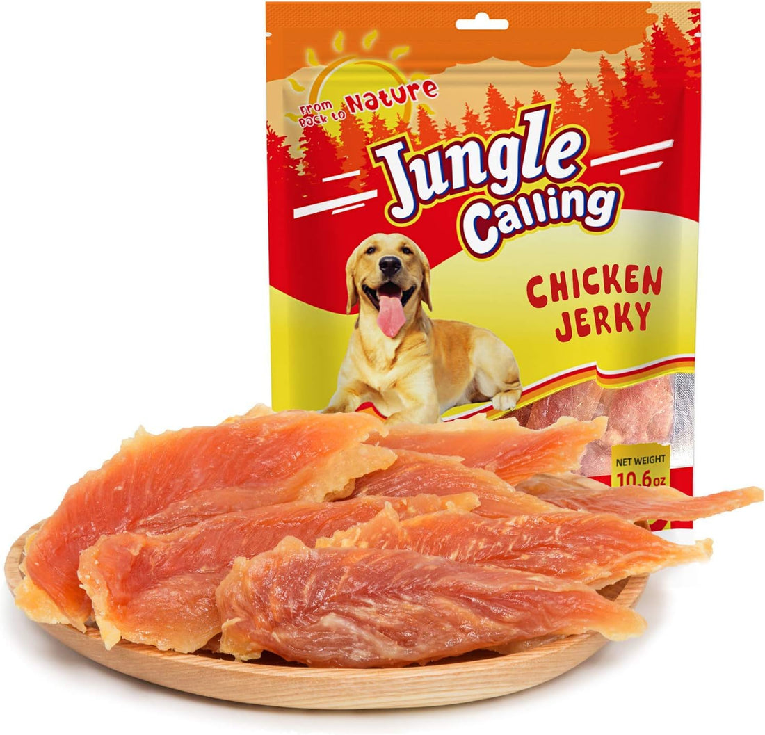 Jungle Calling Chicken Jerky Dog Training Treats, High Protein