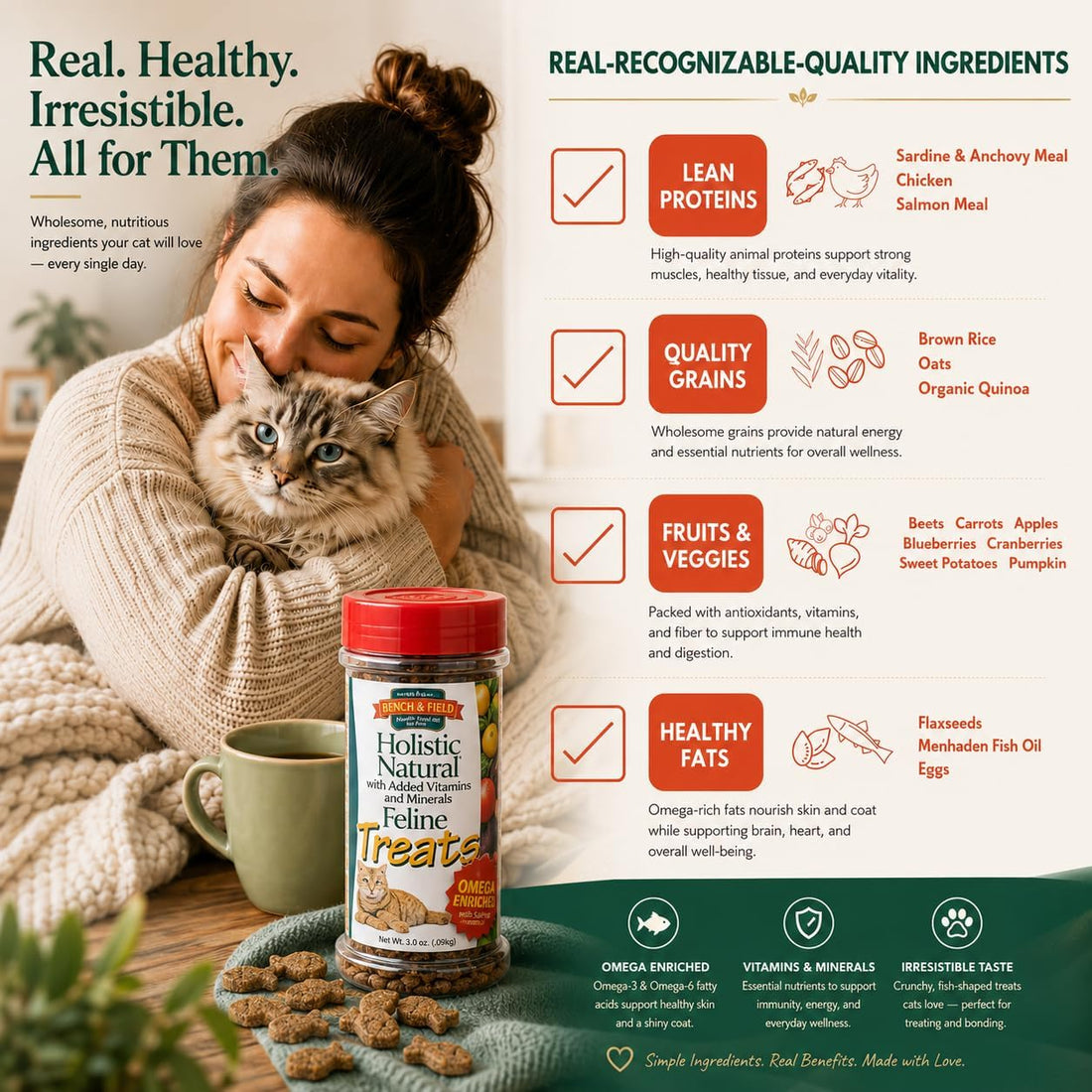 Bench & Field Holistic Natural Healthy Kitty Cat Treats