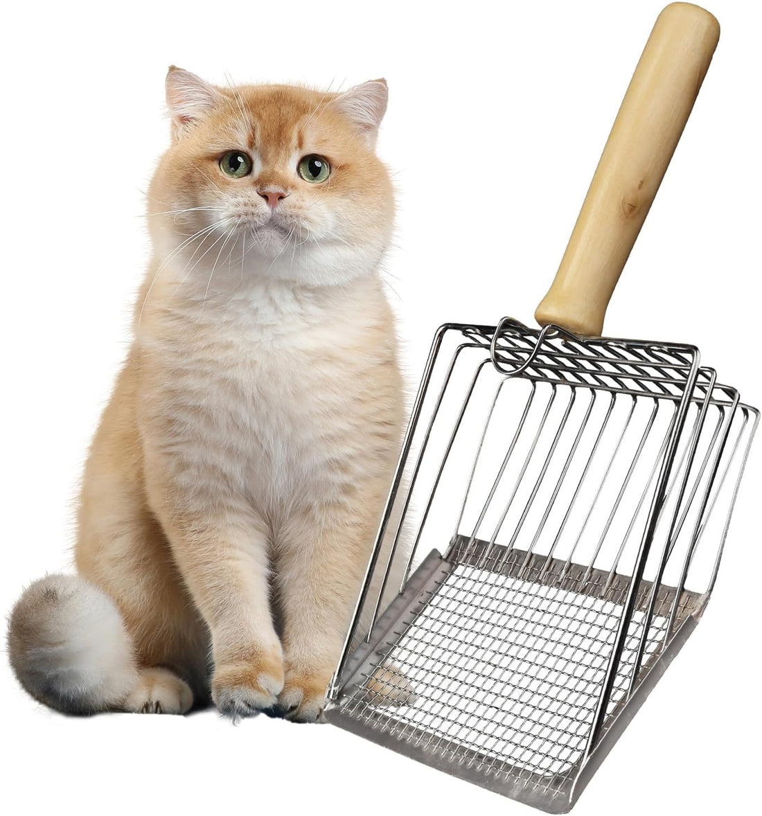 DUSTNIX Cat Litter Scoop, Premium Kitty Shovel with Hook and Hole