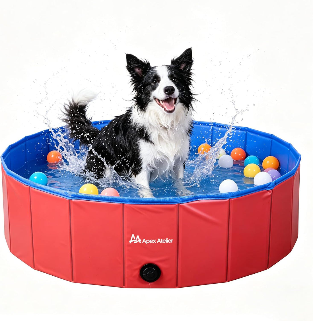 Foldable Dog Pool, Collapsible Dog Swimming Pool 32''