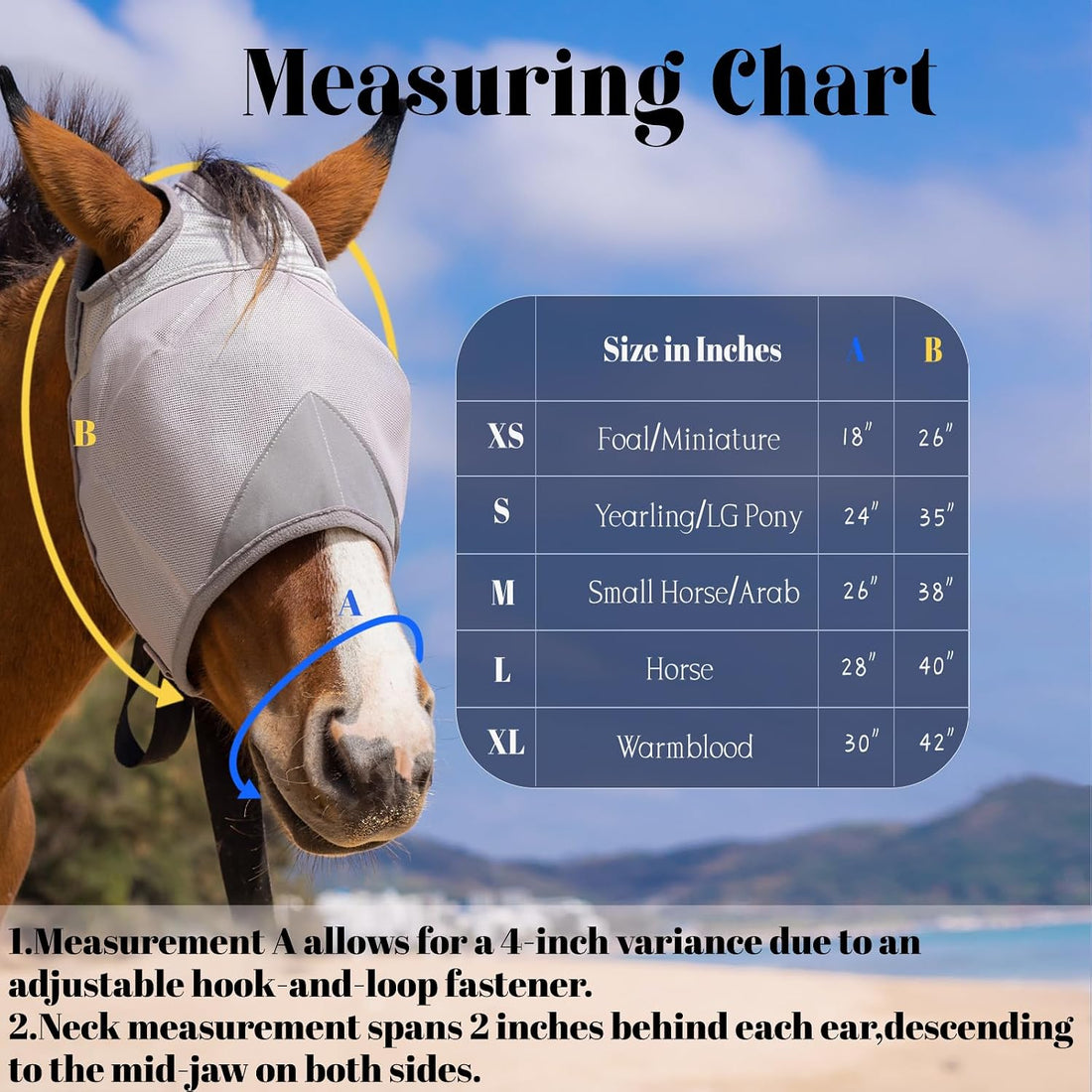 Raelitego Horse Fly Mask Without Ears, Breathable Mesh UV Protection