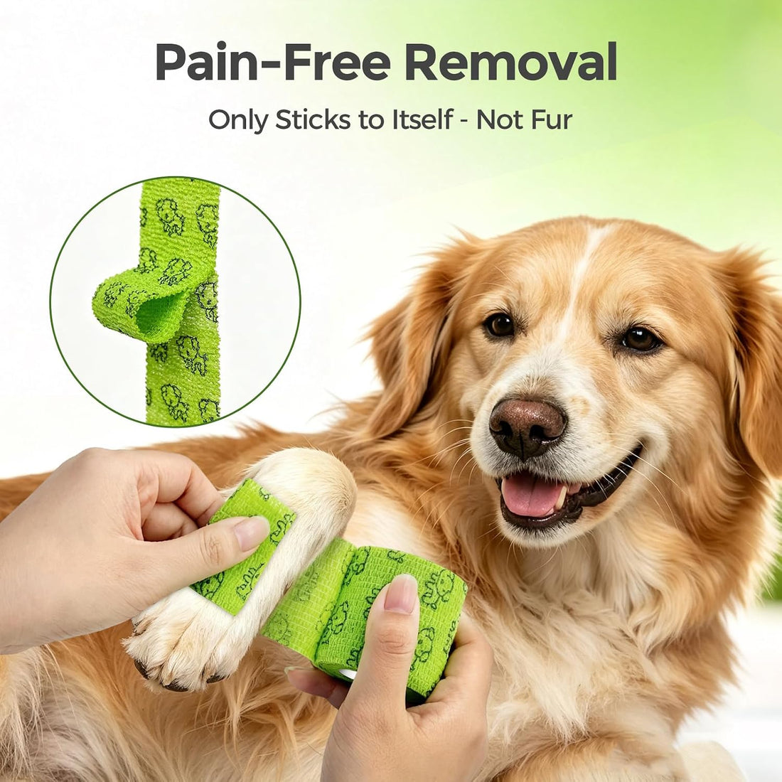 6 Rolls Quibra Vet Wrap,Self Adhesive Bandage Wrap,Stop Licking Wound