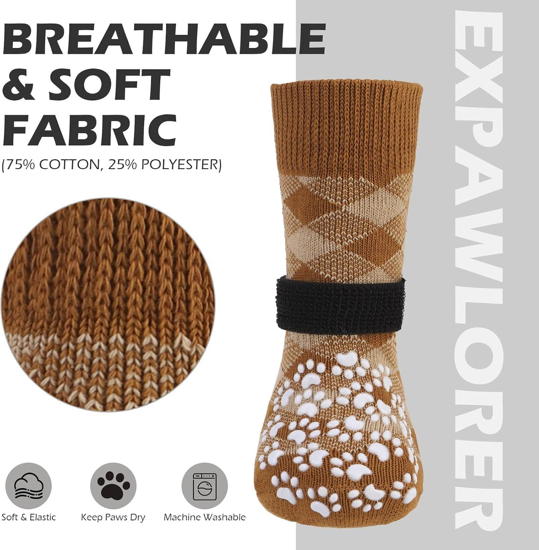EXPAWLORER Dog Socks for Hot Pavement Summer to Prevent Licking Paws