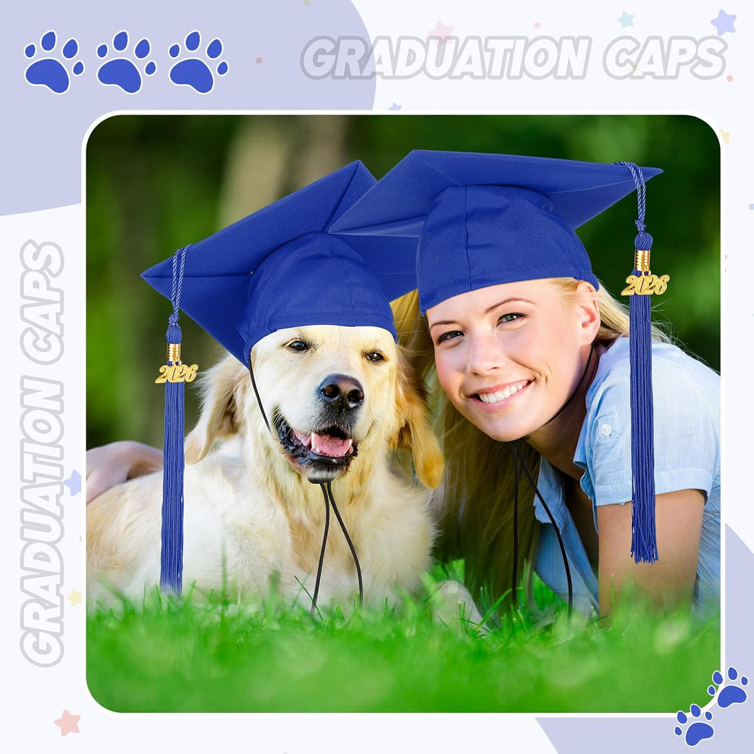 Huhumy Pet Graduation Cap Small Dog Graduation Hats with 2026 Tassel