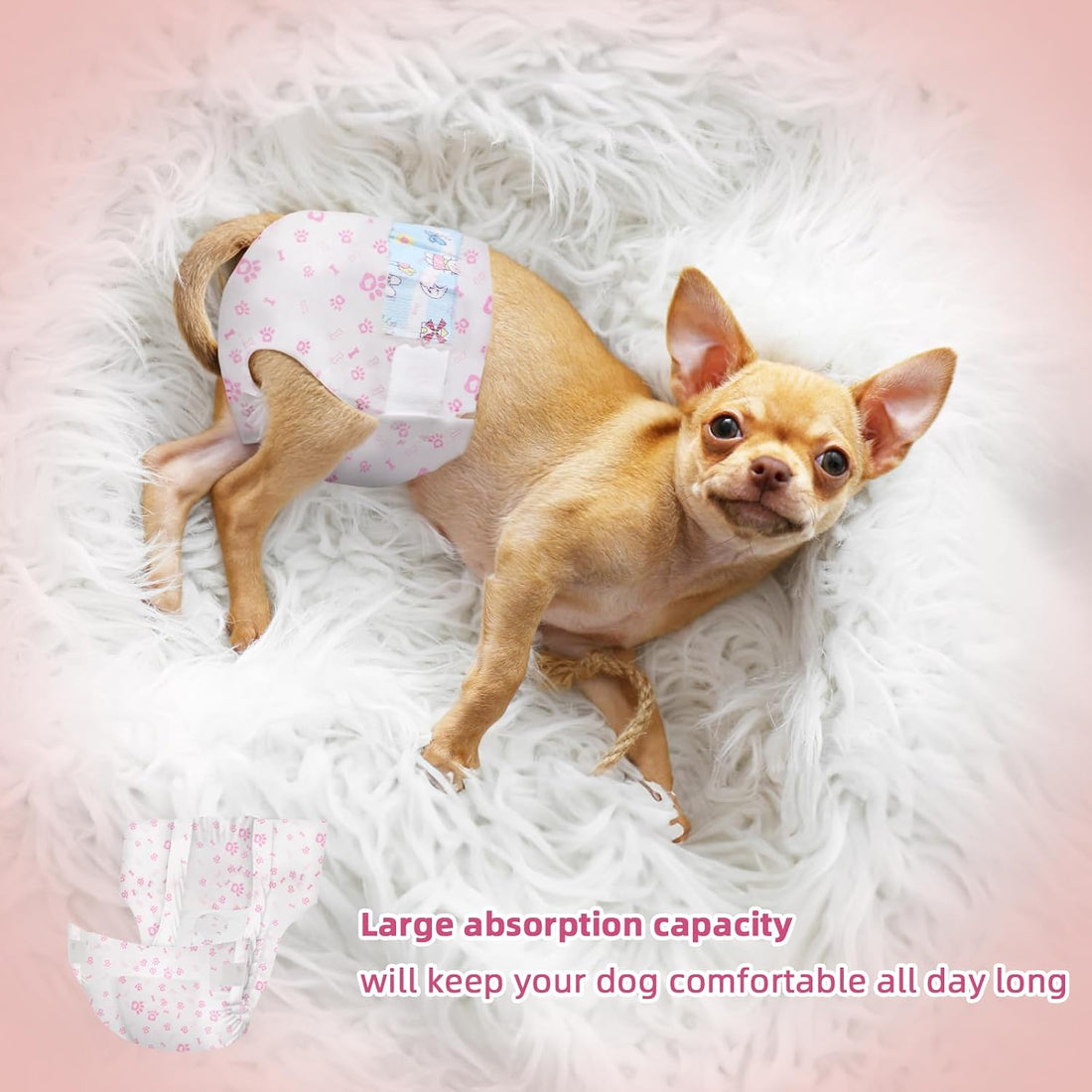 Disposable Dog Diapers Female 90 Count Doggie Diapers for Female Dogs