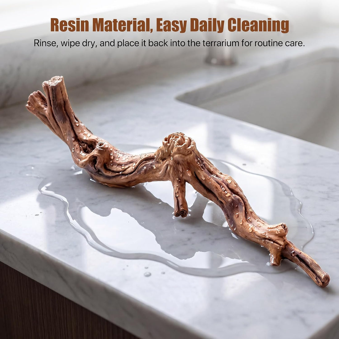 Reptile Resin Wood Decor for Terrarium