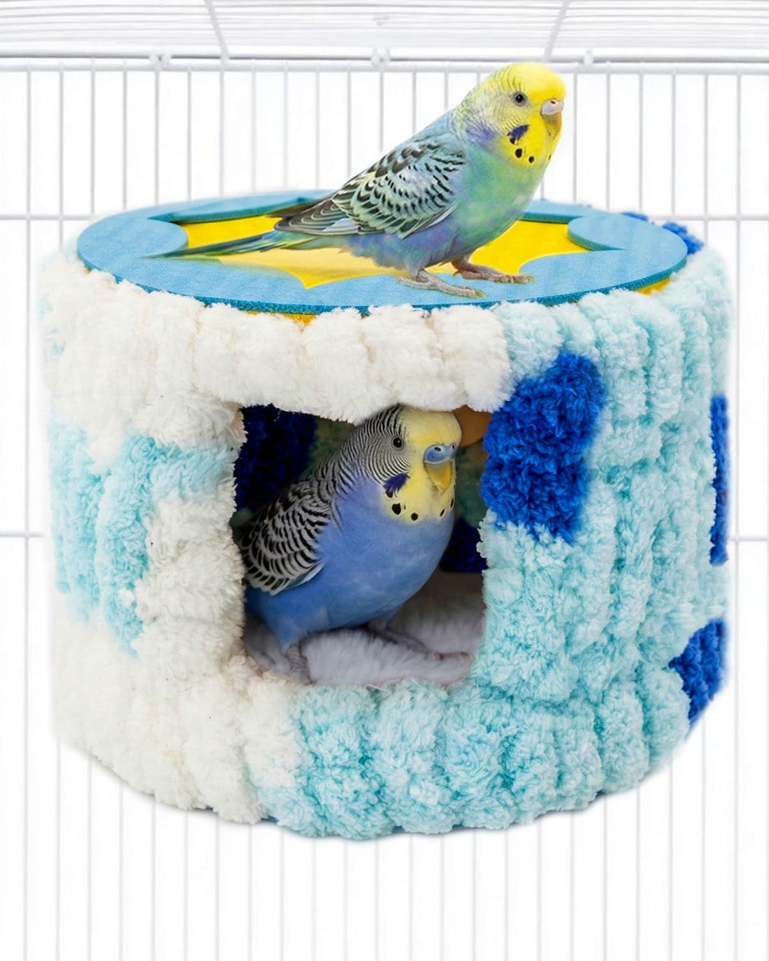Bird Nest for Cage with Support Frame & Pad, Foot-Friendly Felt