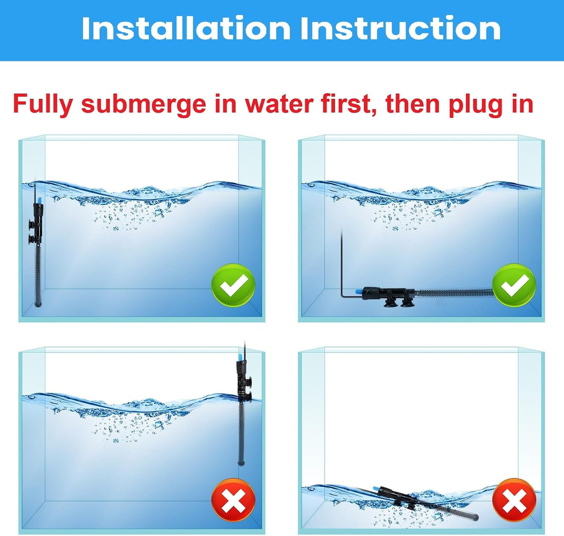 AQUANEAT Aquarium Heater, 50W Fish Tank Heater