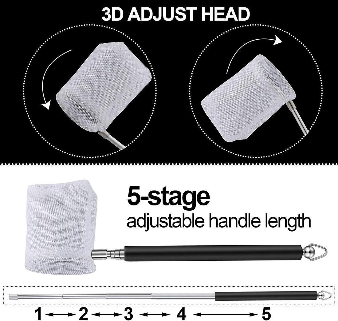 4 Pieces Fish Tank Shrimp Net Extendable Handle Shrimp Net
