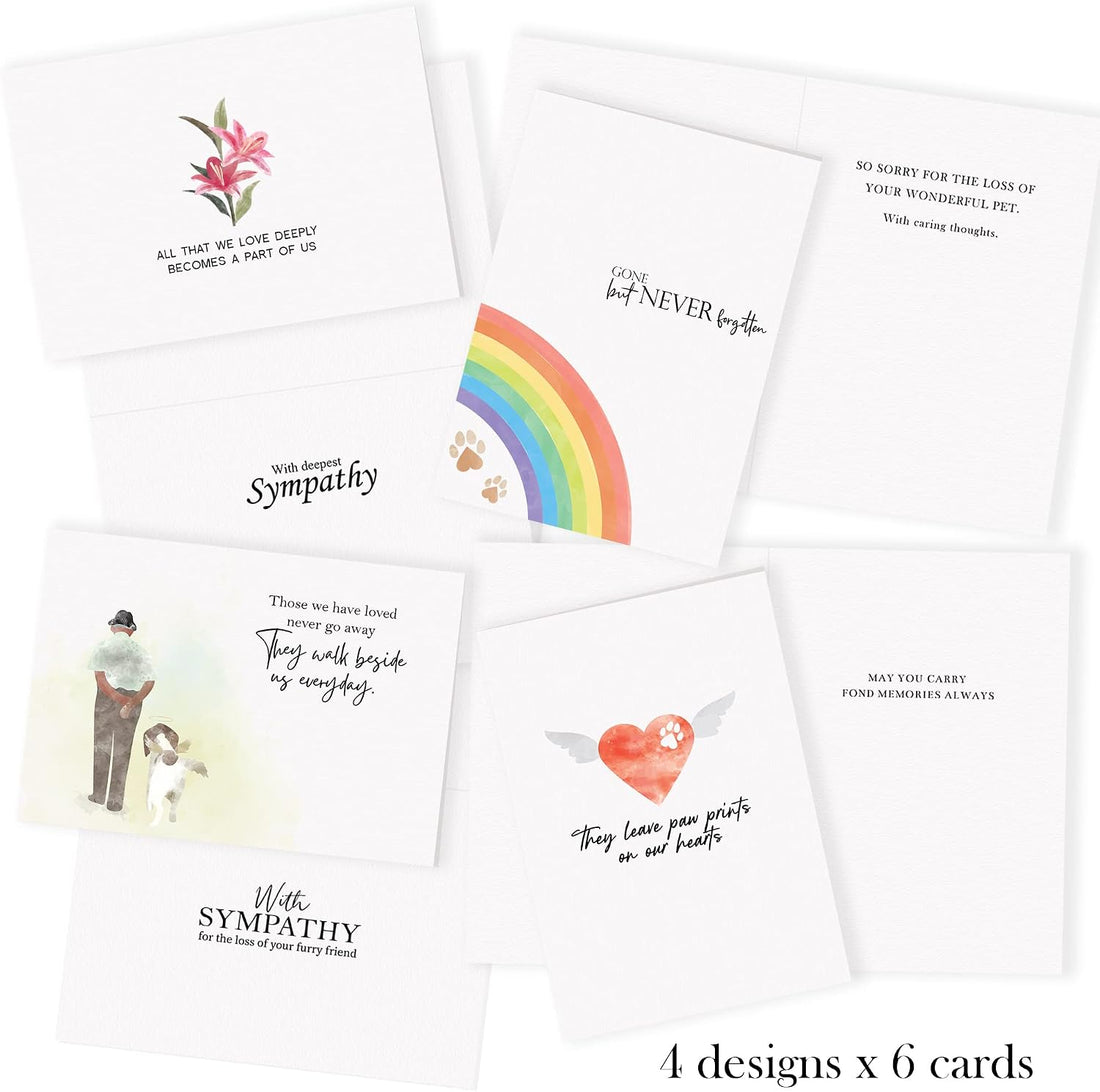Hat Acrobat Pet Sympathy Card,Set of 24 Cats
