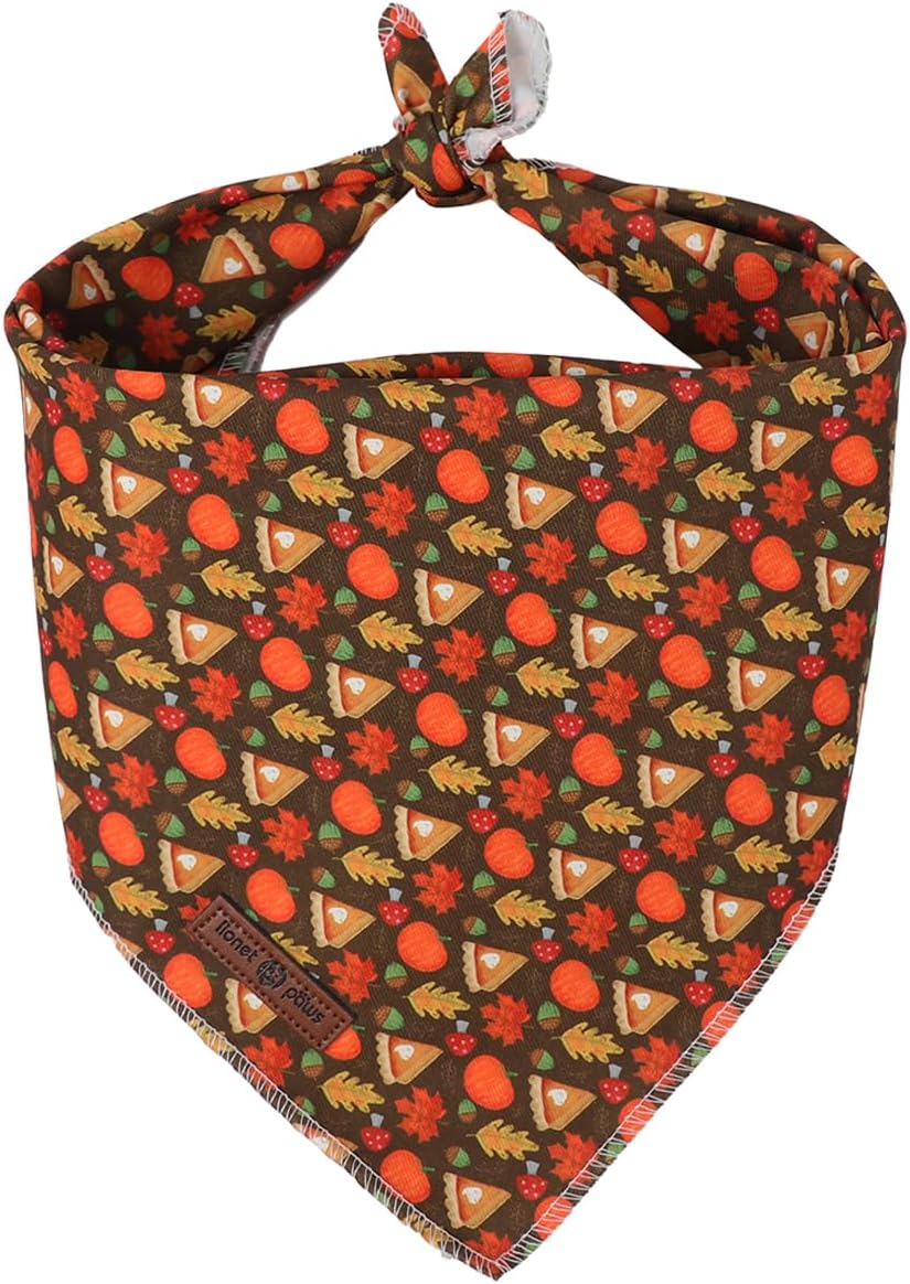 Lionet Paws Halloween Pumpkin Dog Bandana Washable Cotton