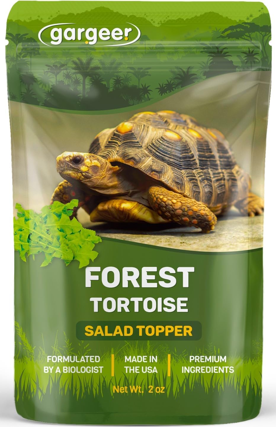 Gargeer 2oz Grassland Tortoise Salad Topper. Enhanced Appetite