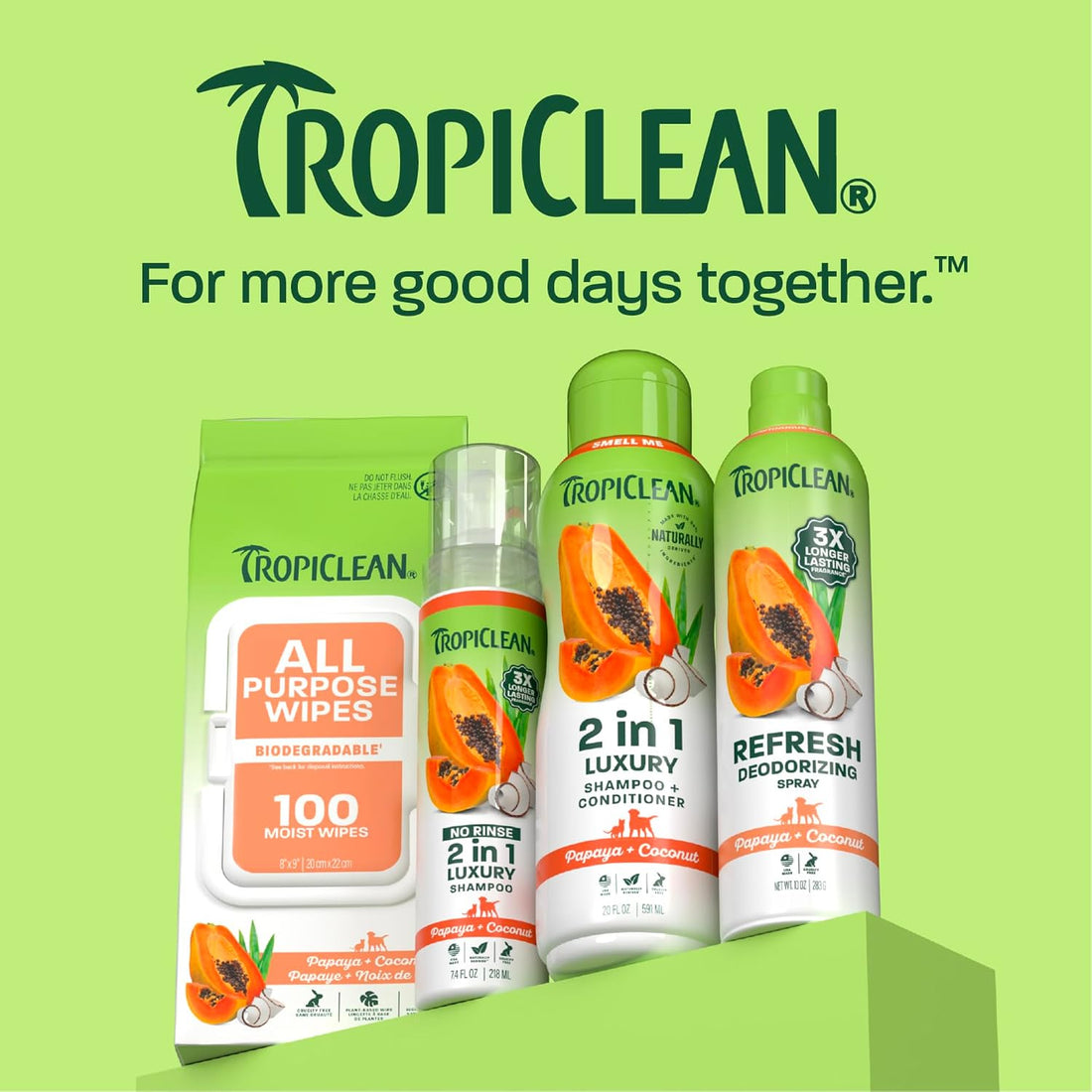 TropiClean Dog Perfume, Papaya Scented Dog Deodorizing Spray