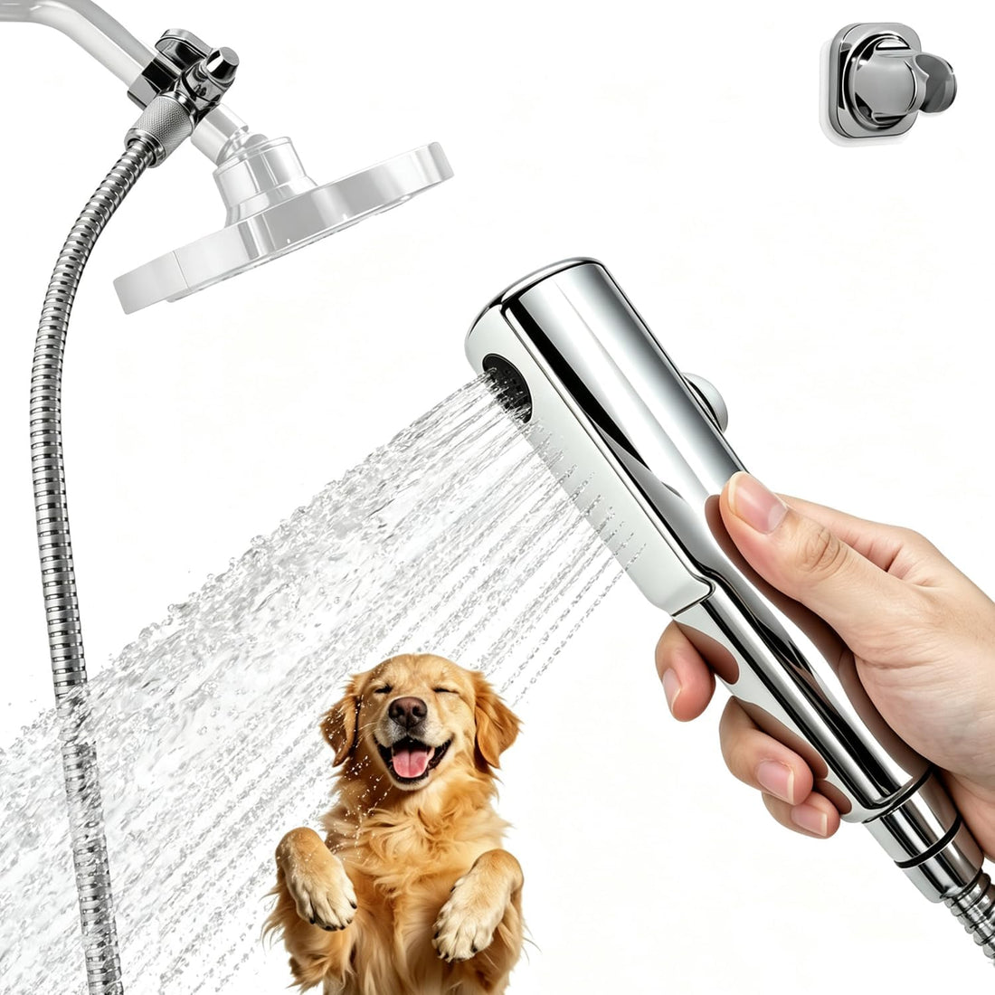 Dog Shower Attachment Kit, 8FT Hose