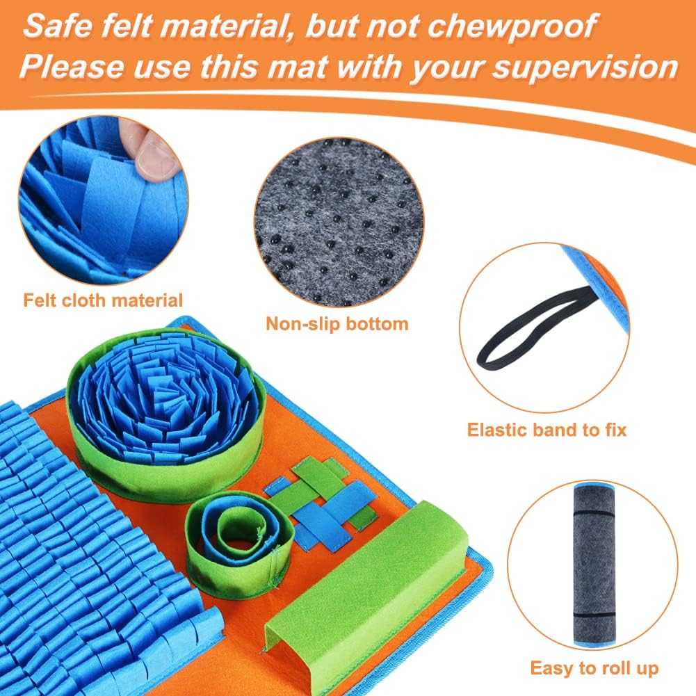 Vivifying Snuffle Mat for Dogs, Interactive Dog Puzzle Toy for Boredom