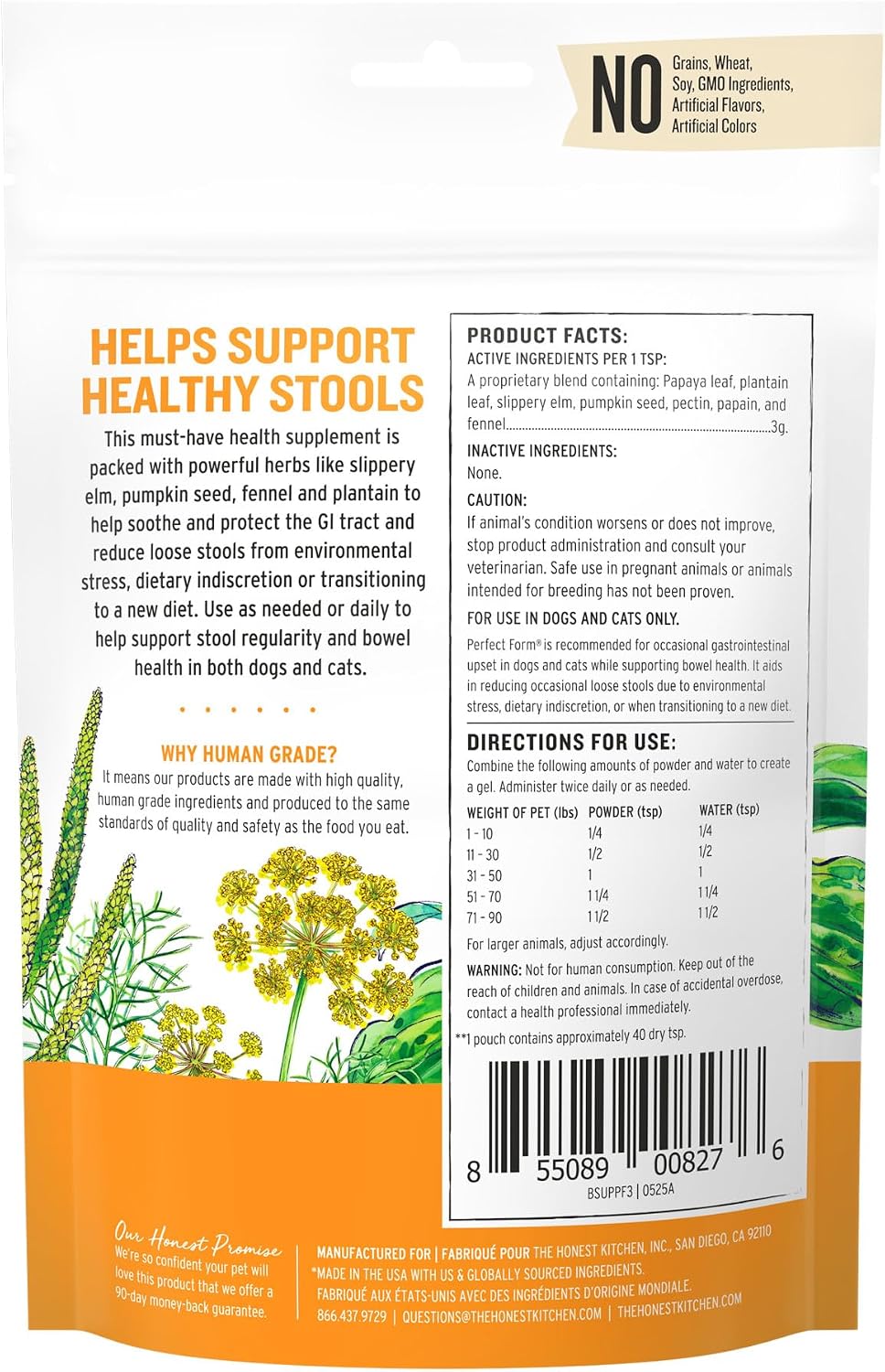 The Honest Kitchen Human Grade Perfect Form Herbal Digestive