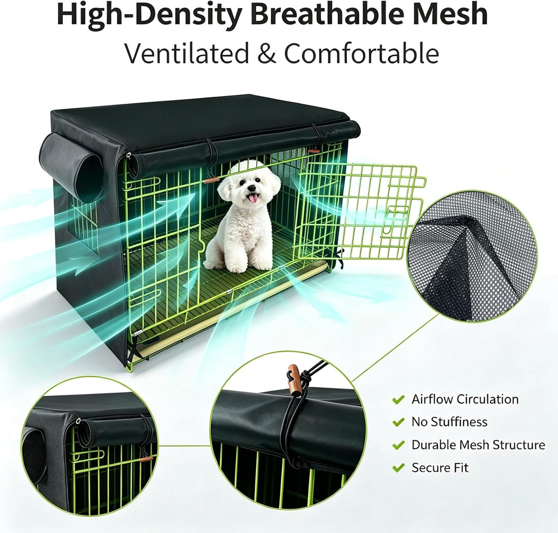 Dog Crate Cover Thickened Waterproof Breathable for 24 Inch Cage