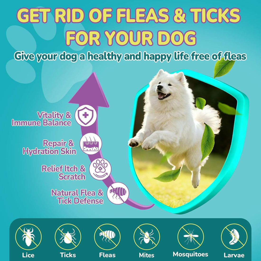 Woyamay Flea and Tick Prevention for Dogs