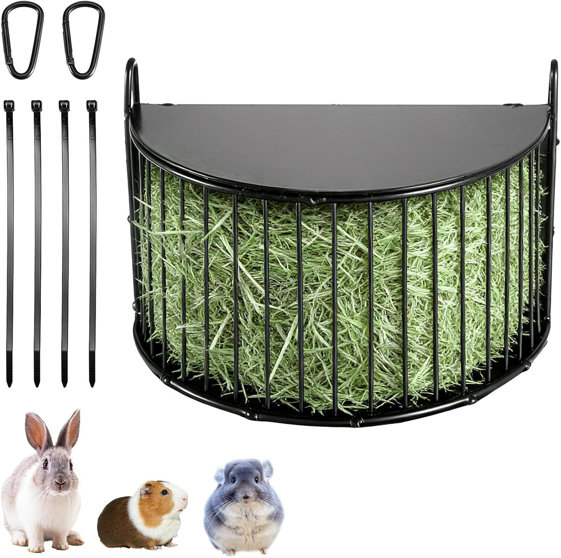 Metal Hay Rack for Rabbits, Bunny Hay Feeder Holder