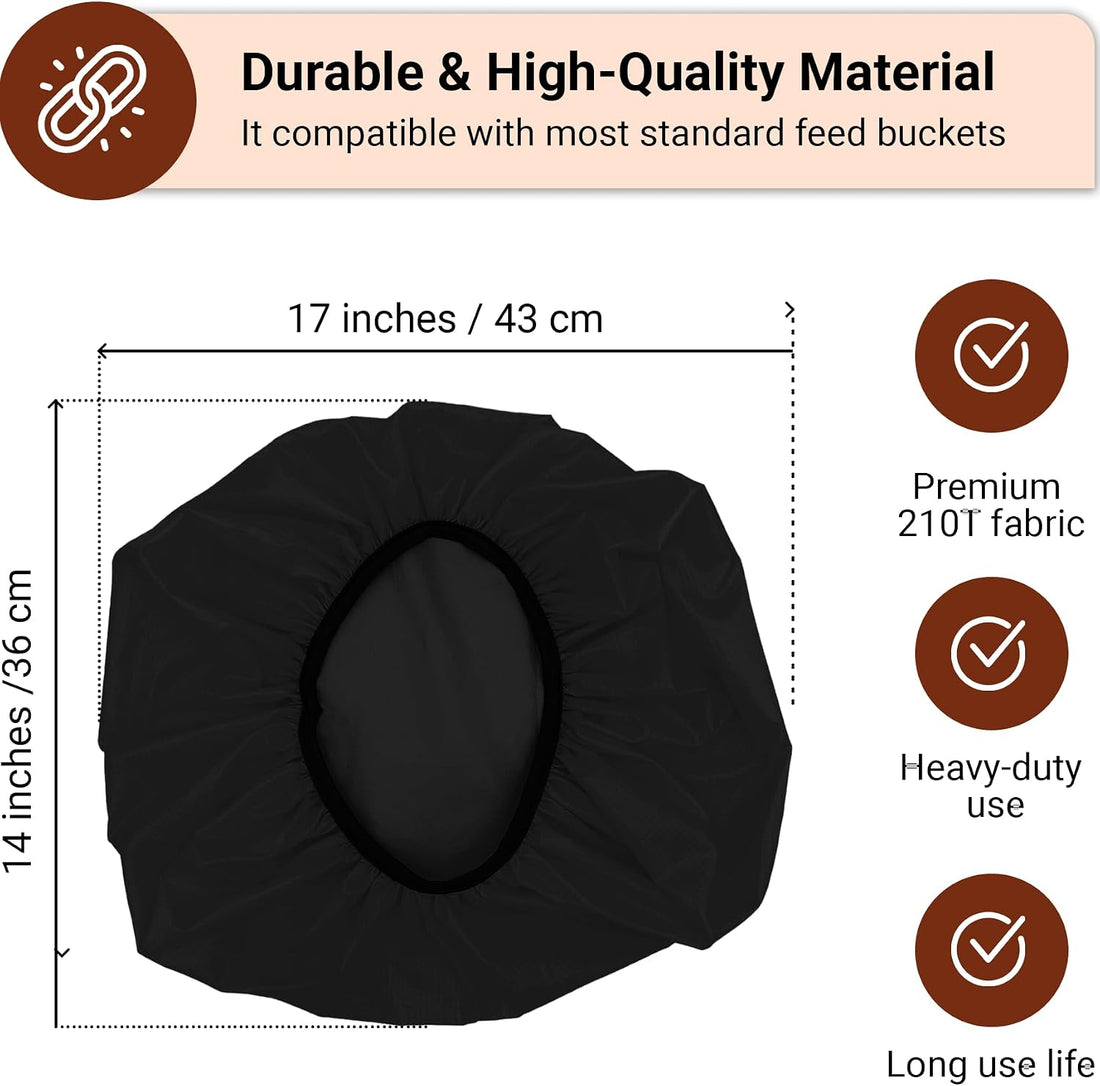 Horse Bucket Cover for Feed Buckets for Horses, Waterproof