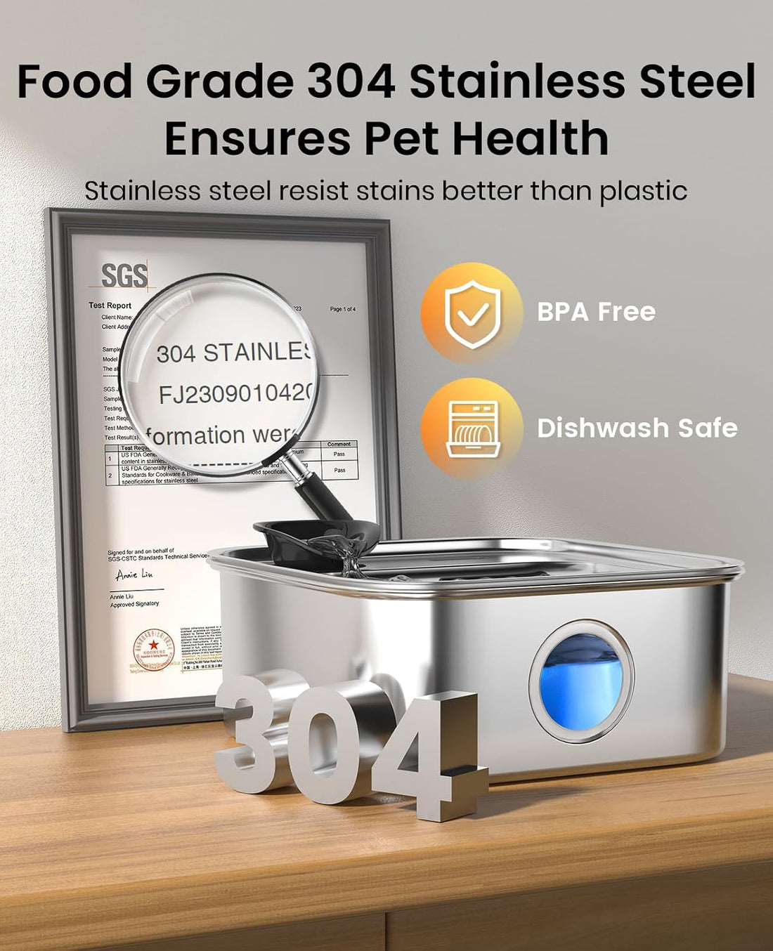 oneisall Dog Water Fountain for Large Dogs
