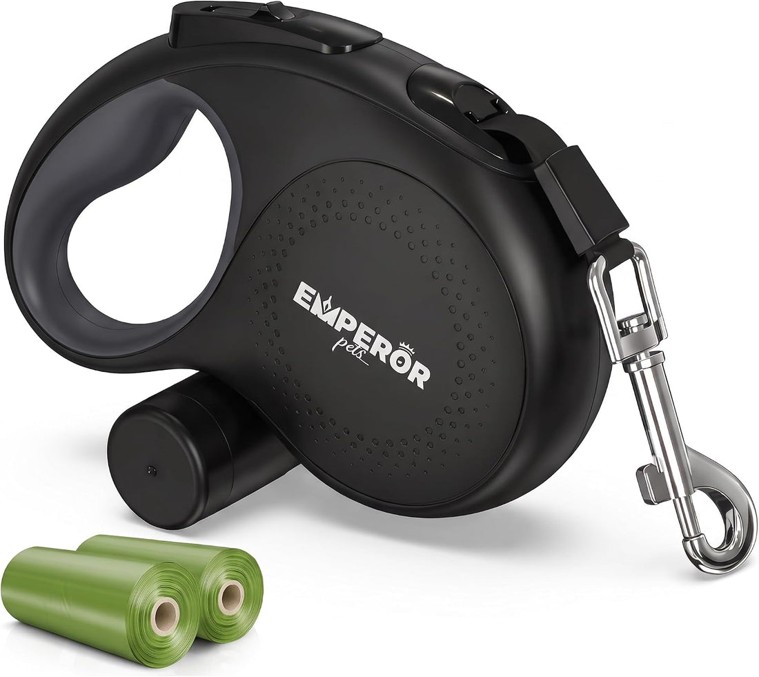 EMPEROR PETS 26.1 ft Retractable Dog Leash, for Dogs 10-110lbs, Aura