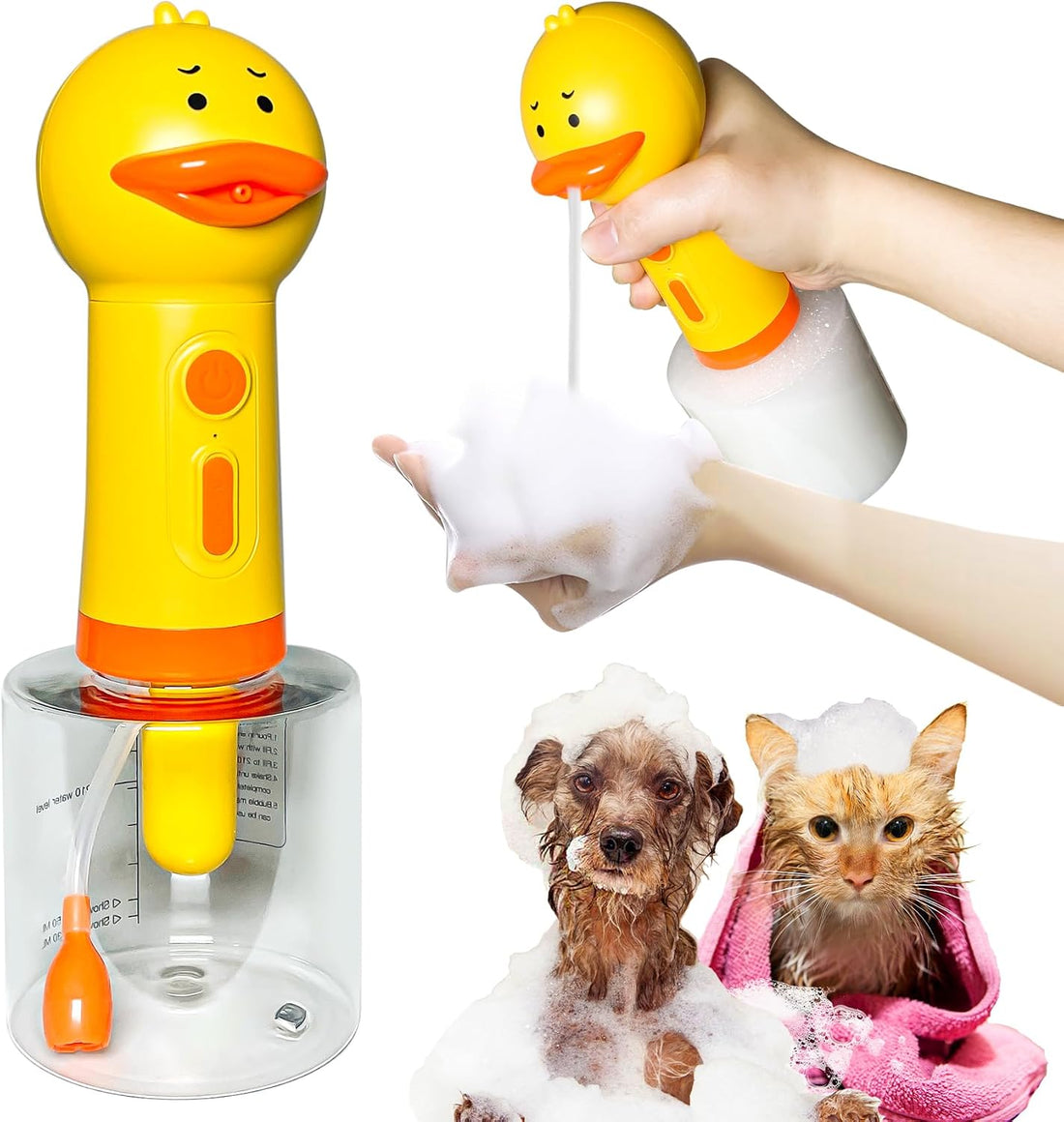 Dog Shampoo Frother,Pet Bath Brush