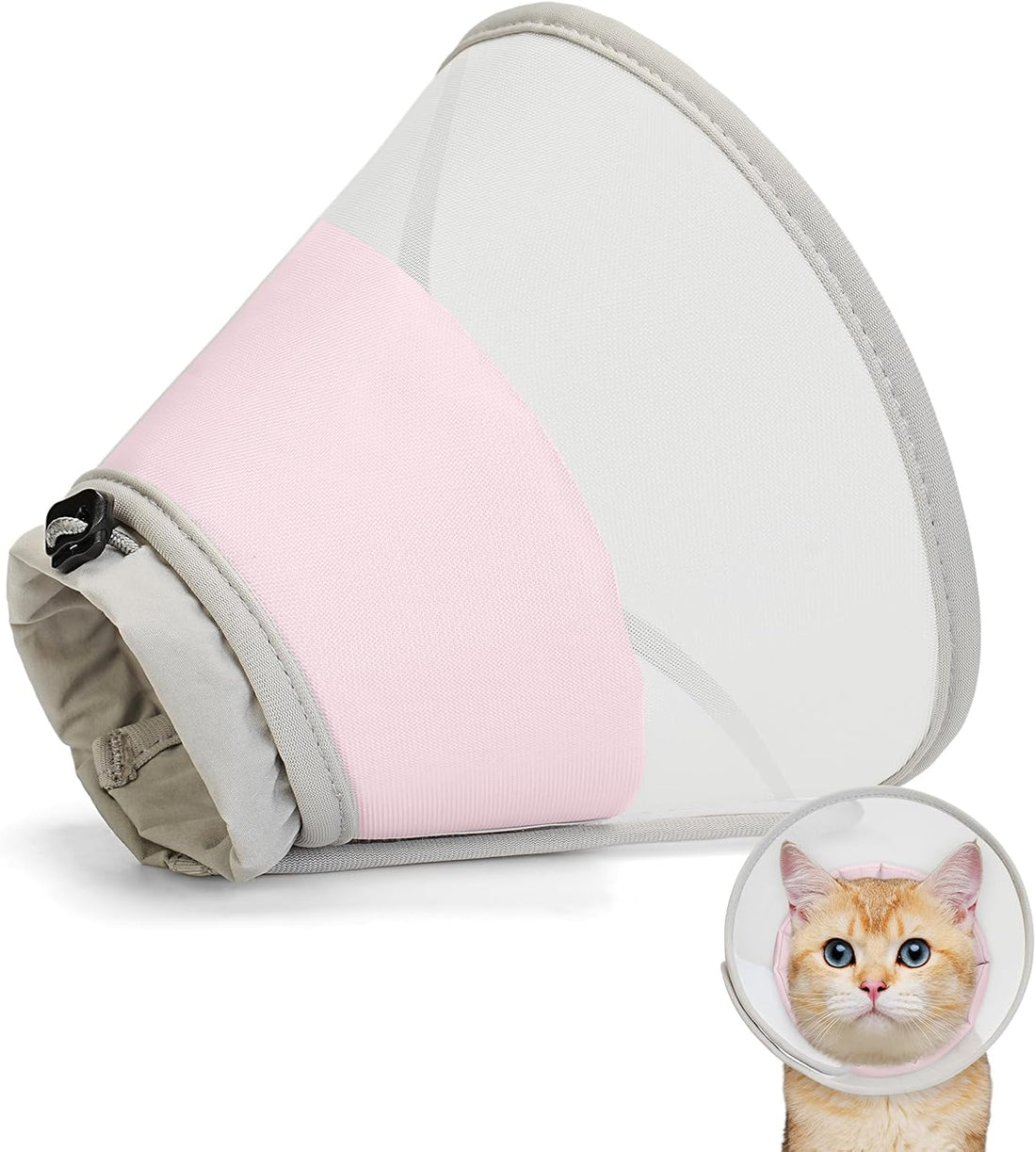 Supet Soft Cat Cone Collar Recovery to Stop Licking Breathable Mesh