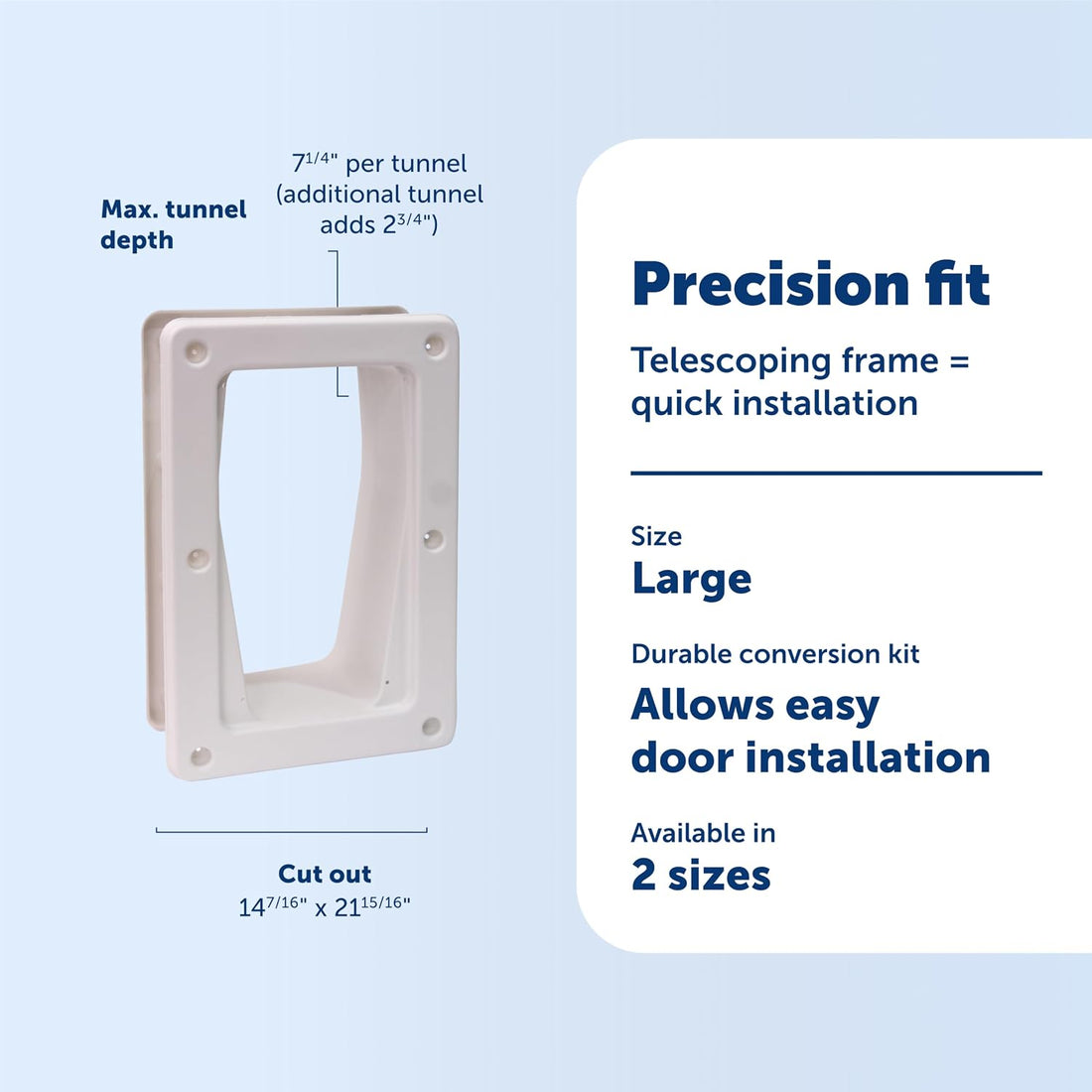 PetSafe Electronic Pet Door Wall Conversion Kit, Large