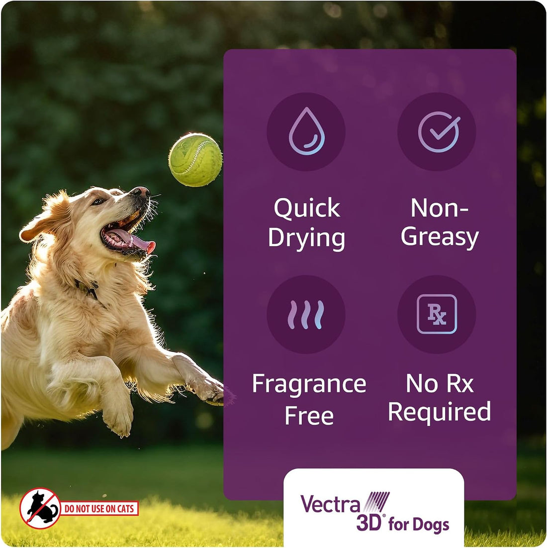 Vectra 3D Flea and Tick Prevention for Small Dogs 11-20 lbs, 3‑Month