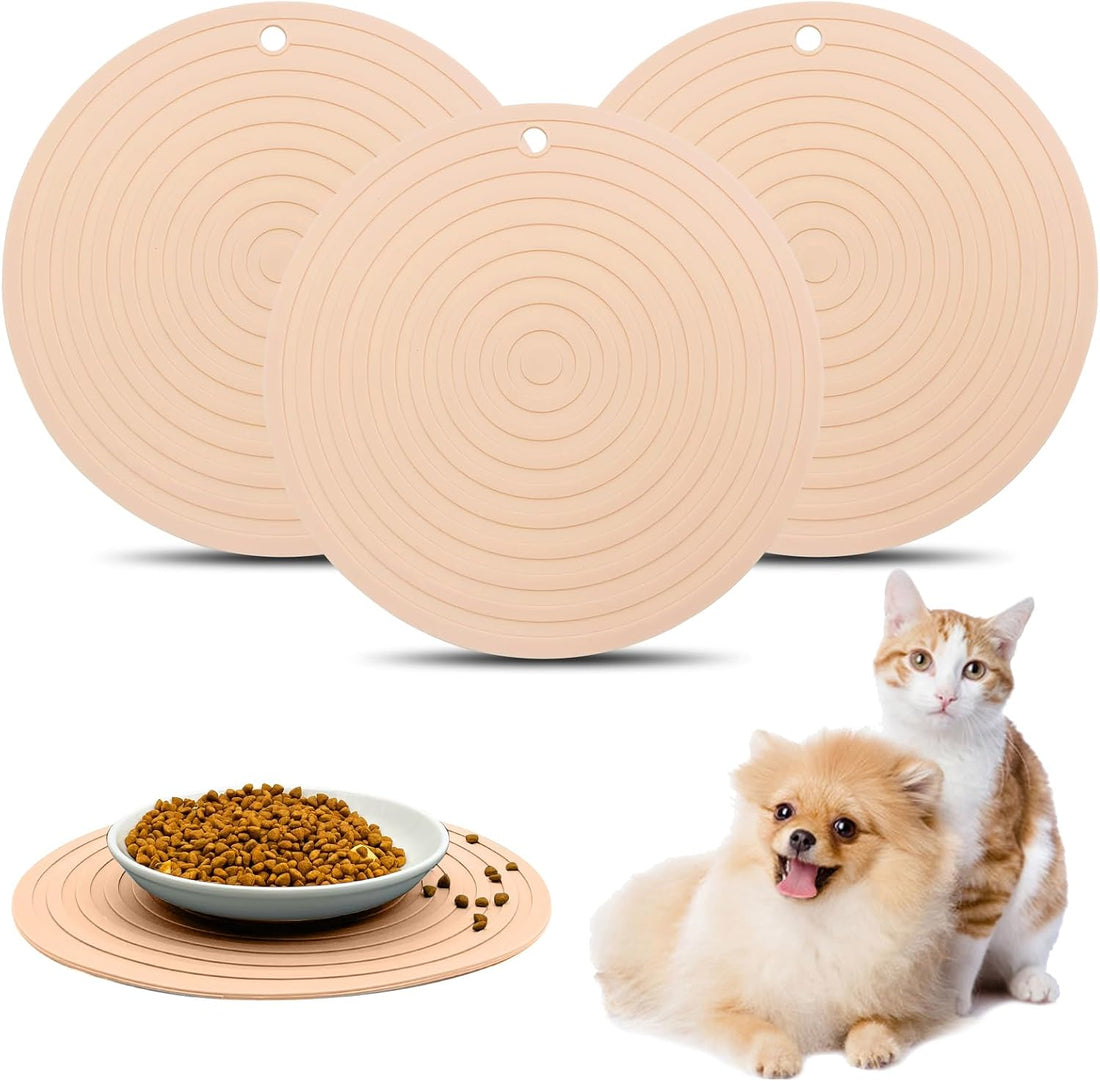 Fhiny 3PCS Silicone Pet Food Mat