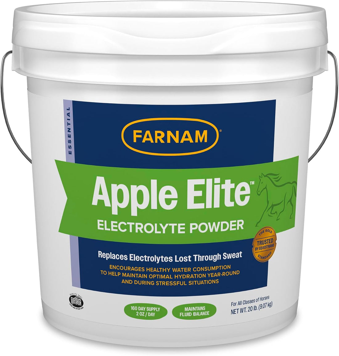 Farnam Apple Elite Horse Electrolytes Powder Supplement, 40 Day Supply